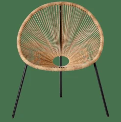 Fauteuils De Jardin^CASA ACAPULCO Chaise Lounge Noir, Naturel