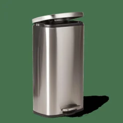 Poubelles De Cuisine|Poubelles^CASA ADELE Poubelle à Pédale 30l Argent