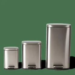 Poubelles De Cuisine|Poubelles^CASA ADELE Poubelle à Pédale 30l Argent