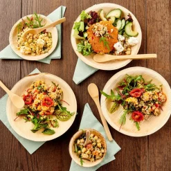 Assiettes^CASA ARECA LEAF Bols Set De 6 Naturel