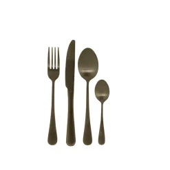 Ménagères^CASA AXELLE Couverts 16 Pièces Noir