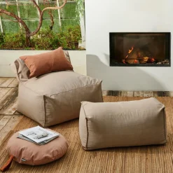 Fauteuils|Poufs^CASA BAGIE Fauteuil Pouf Poire Beige