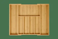 Paniers Tiroirs^CASA BAMBOO Organisateur Tiroir Escamotable Naturel