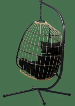 Chaises Suspendues^CASA BAZAI Chaise Suspendue Avec Support Noir