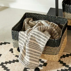 Paniers Tiroirs^CASA BOBO Panier Tiroir Noir, Naturel