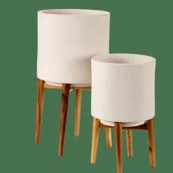 Supports Pour Plantes^CASA CHIARO Pot De Fleurs Blanc