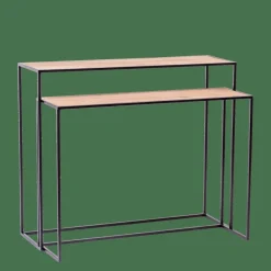 Consoles^CASA COMBO Table Murale Set De 2 Naturel
