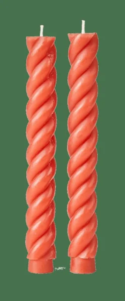 Bougies^CASA CURL Bougies Set De 2 Rouge