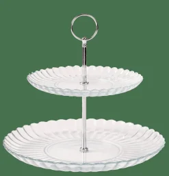 Plats À Servir^CASA DAHLITA Plat à Servir Avec 2 Niveaux Transparent