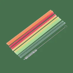 Cocktail Accessoires^CASA ECO PARTY Pailles Avec Brosse Réutilisables Mélange De 5 Couleurs