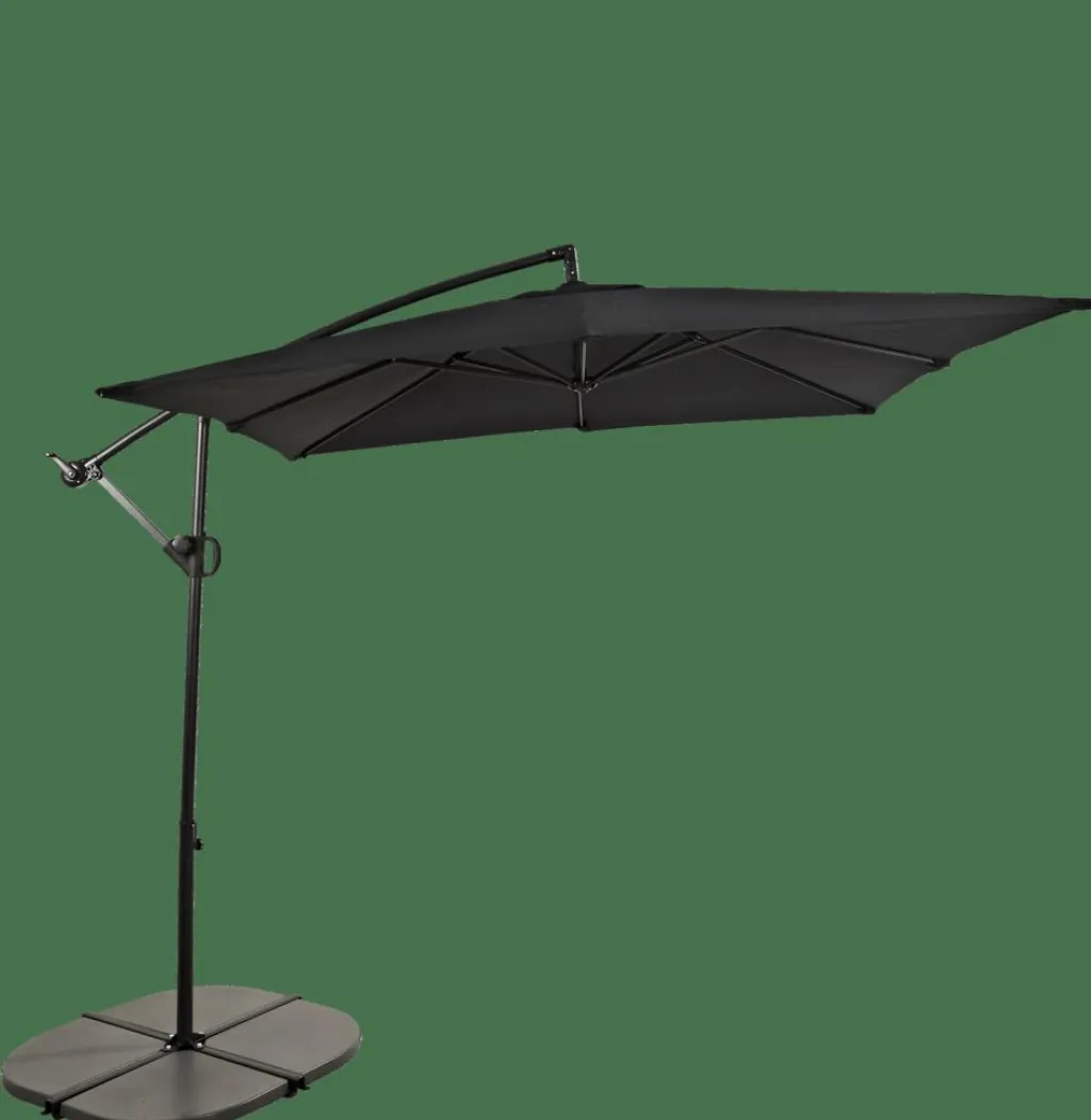 Parasols^CASA FIJI Parasol Déporté Sans Pied De Parasol Noir