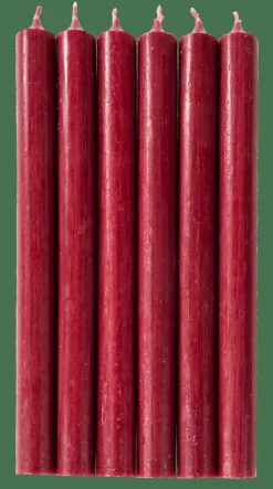 Bougies^CASA FINA Bougies Set De 6 Bordeaux