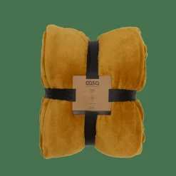 Plaids^CASA FLANELLA Plaid Jaune Foncé