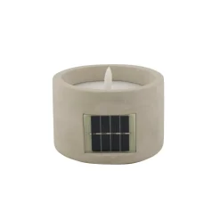 Bougies Led|Éclairage Extérieur^CASA FUEGO Bougie Solaire LED Gris Clair