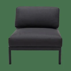 Salon De Jardin^CASA HANNA Lounge Teck Fauteuil Noir