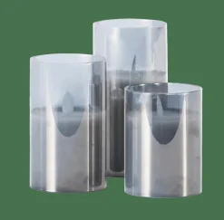 Bougies Led^CASA ION Bougies LED Set De 3 Gris