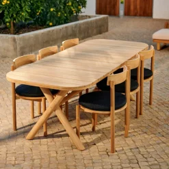 Tables De Jardin|Sets De Jardin^CASA JULES Set De Jardin Avec Coussins De Chaise Noir