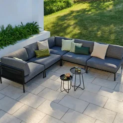 Salon De Jardin^CASA JUMBO Fauteuil De Coin Noir