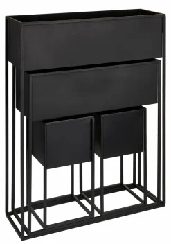 Supports Pour Plantes^CASA LARGO Pot De Fleurs Noir