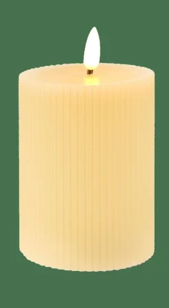 Bougies Led^CASA LED Bougie Avec LED Brun