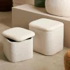 Poufs De Rangement^CASA LIAM Avec Rangement Blanc