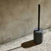 Accessoires Wc^CASA MOON Brosse WC Avec Support Noir, Gris Foncé