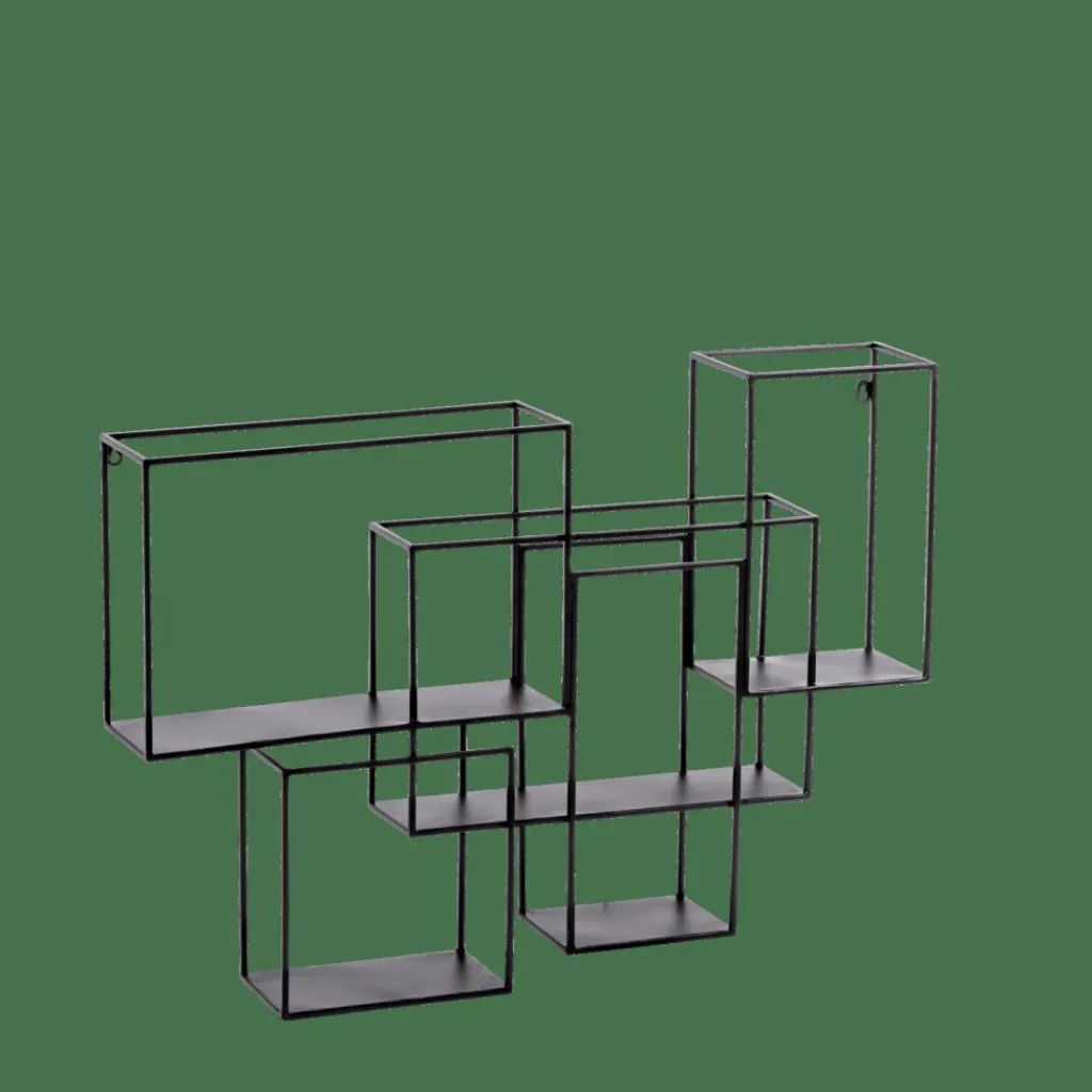 Étagères Murales^CASA MULTO Étagère à Suspendre Noir