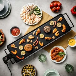 Appareils De Cuisine^CASA NEW PLANCHA Plaque à Griller XXL Noir