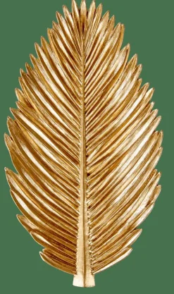 Plats Déco^CASA PALM Feuille Déco Doré