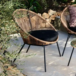 Fauteuils De Jardin^CASA PAPAYO Chaise Lounge Avec Coussin Naturel