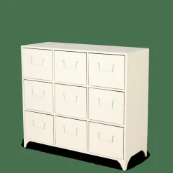 Commodes^CASA PHARMA Meuble De Pharmacie 9 Tiroirs Sable