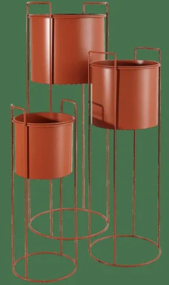 Supports Pour Plantes^CASA PLUTO Pot De Fleurs Terre Cuite
