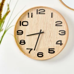 Horloges^CASA PLYWOOD Horloge Murale Naturel