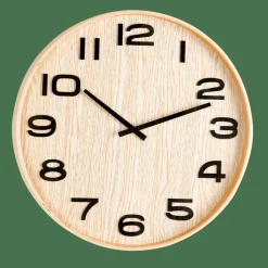 Horloges^CASA PLYWOOD Horloge Murale Naturel