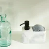 Faire La Vaisselle^CASA SHADOW Distributeur Savon Avec éponge Noir, Blanc