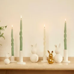 Bougies^CASA SPIRAL Bougie Torsadée Vert