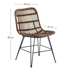 Chaises De Salle À Manger^CASA SUMATRA Chaise Noir, Brun