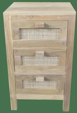 Commodes^CASA TECK Armoire à 3 Tiroirs Naturel