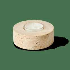 Porte-Bougies^CASA TRAVERTIN Support Bougie Chauffe-plat Naturel