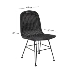 Chaises De Salle À Manger|Chaises De Jardin^CASA VIENNA Chaise De Salle à Manger Noir
