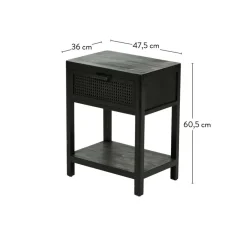 Tables De Chevet|Commodes^CASA WEBSTER Table De Chevet Noir