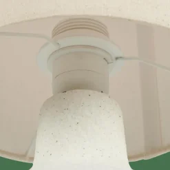 Lampes De Table^CASA WHITESTONE Lampe De Table Avec Abat-jour E27 Blanc Cassé