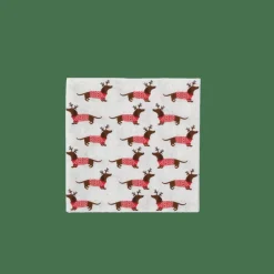 Serviettes^CASA X-MAS DOG Set De 20 Serviettes Multicolore