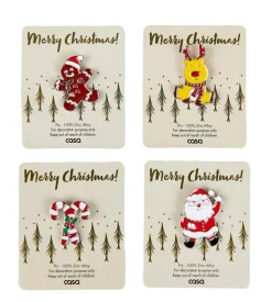 Moules^CASA X-MAS Set à Pâtisserie 4P. Spatule Avec 3 Emporte-pièces Doré, Multicolore