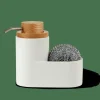 Accessoires Lavabo^CASA YOKO Distributeur De Savon Avec éponge Blanc